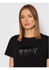 DKNY Sport T-Shirt DP1T8273 Czarny Relaxed Fit. Kolor: czarny. Materiał: bawełna. Styl: sportowy