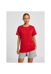 Koszulka damska Hummel Red Heavy. Kolor: czerwony, wielokolorowy, różowy. Materiał: bawełna. Sport: piłka nożna #1