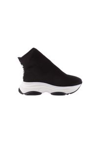 Sneakersy Bayla-155 001-002 Czarne Sneakersy 19, Czarny, Materiał. Zapięcie: bez zapięcia. Kolor: czarny. Materiał: materiał. Szerokość cholewki: normalna. Wzór: napisy, aplikacja. Sezon: wiosna #1