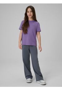 4f - 4F T-shirt regular gładki dziewczęcy (2-pack) - multikolor 146/152 (10-12 lat). Okazja: na co dzień, na uczelnię. Kolor: wielokolorowy. Materiał: bawełna, materiał. Wzór: gładki. Sezon: lato. Styl: casual, klasyczny #2