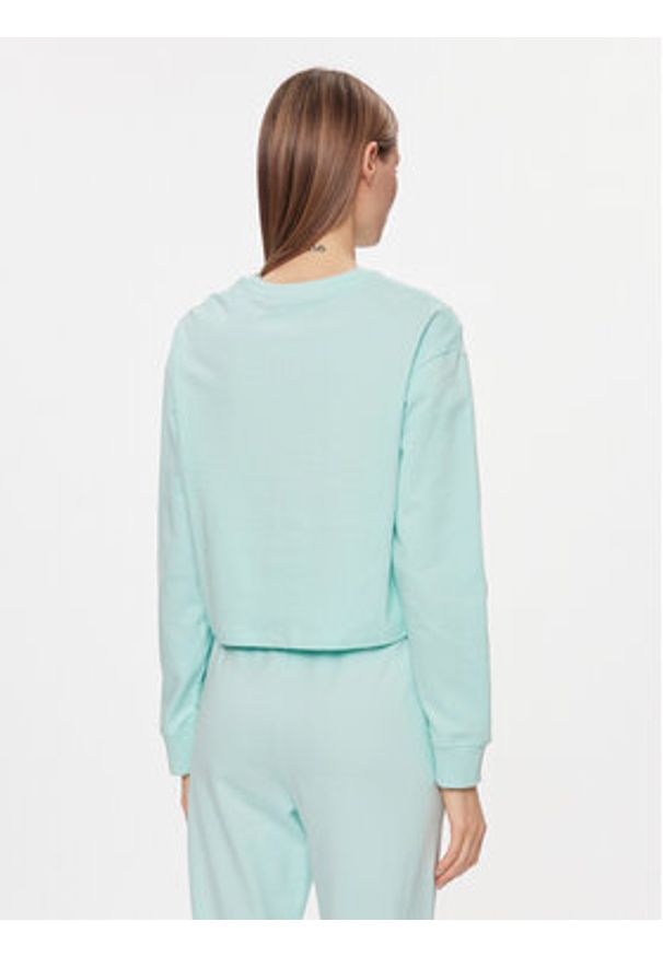 Brave Soul Bluza LSS-568TINAMINT Turkusowy Regular Fit. Kolor: turkusowy. Materiał: bawełna