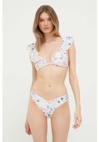 Abercrombie & Fitch biustonosz kąpielowy kolor biały lekko usztywniona miseczka. Kolor: biały #4