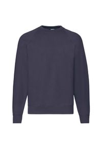 FRUIT OF THE LOOM - Klasyczna Bluza Raglanowa Unisex Dla Dorosłych. Kolor: niebieski. Długość rękawa: raglanowy rękaw