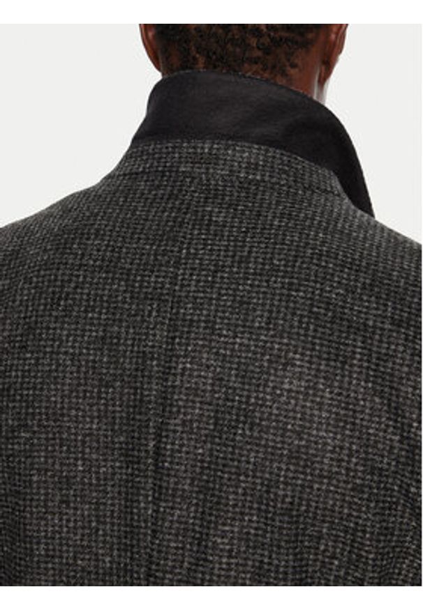 BOSS - Boss Płaszcz przejściowy H-Hyde 50528132 Czarny Slim Fit. Kolor: czarny. Materiał: syntetyk