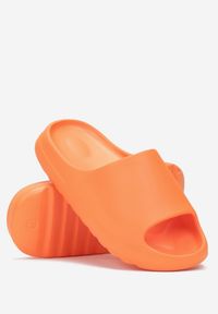Born2be - Pomarańczowe Piankowe Klapki na Grubej Podeszwie Kaiyna. Nosek buta: okrągły. Kolor: pomarańczowy. Materiał: guma #4