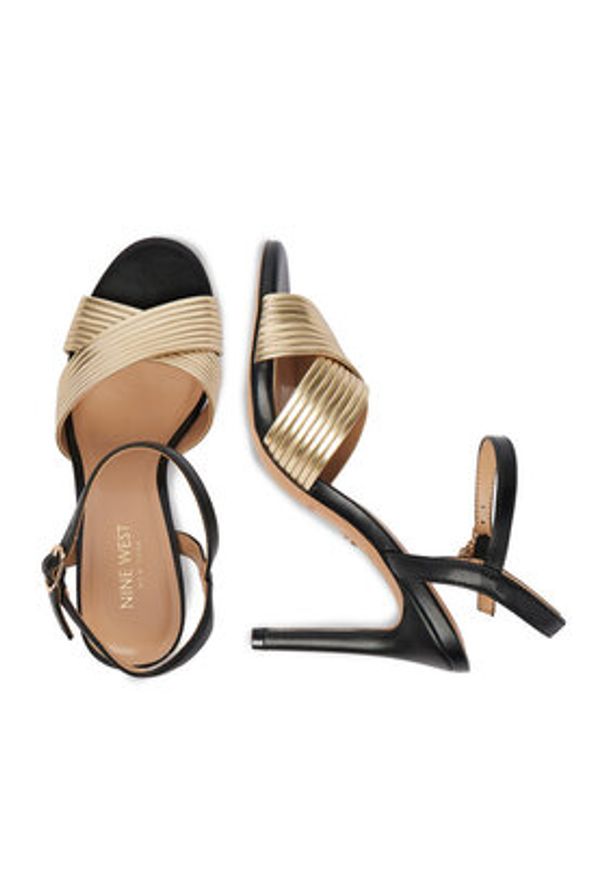 Nine West Sandały CEO-CD25-217-1 Złoty. Kolor: złoty. Materiał: materiał