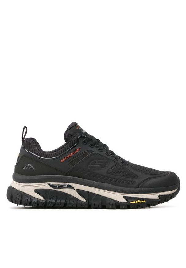 skechers - Skechers Trekkingi Recon 237333/BLK Czarny. Kolor: czarny. Materiał: skóra. Sport: turystyka piesza