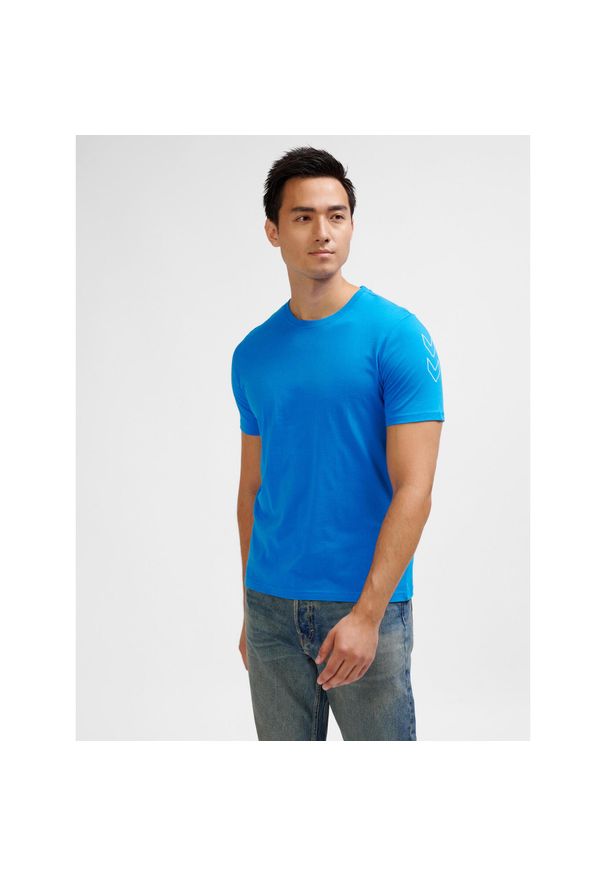 Koszulka w jodełkę Hummel Elemental. Kolor: niebieski. Wzór: jodełka. Sport: piłka nożna