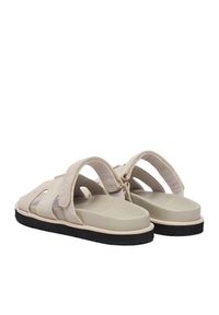 Gino Rossi - GINO ROSSI Klapki C-CLB-P1927A Kremowy. Kolor: kremowy. Materiał: skóra, zamsz #4