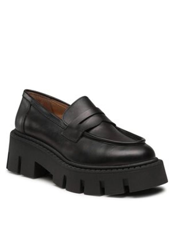 Badura Loafersy MELITO-E23-25713PE Czarny. Kolor: czarny. Materiał: skóra
