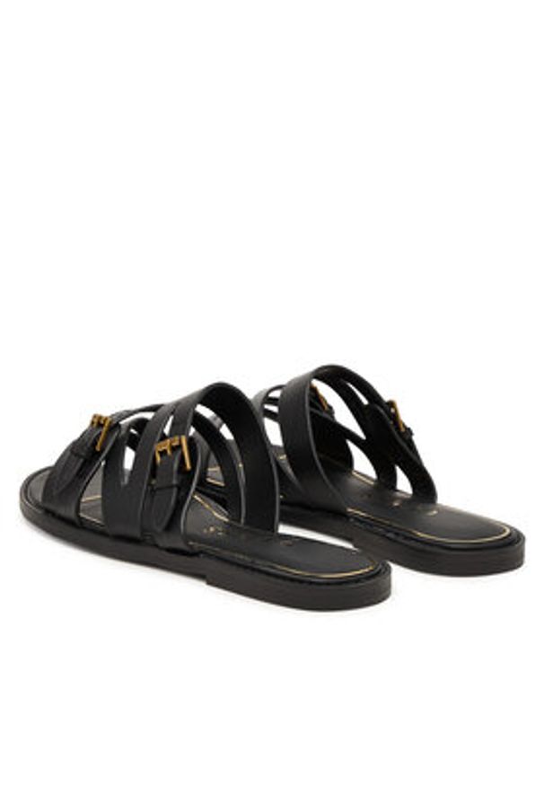 Guess Klapki FLJGRY LEA03 Czarny. Kolor: czarny. Materiał: skóra