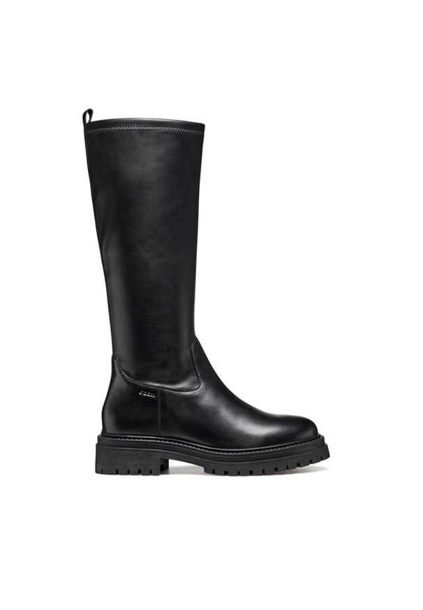 Geox Kozaki D Iridea D56HRF 0KB43 C9999 Czarny. Kolor: czarny. Materiał: skóra