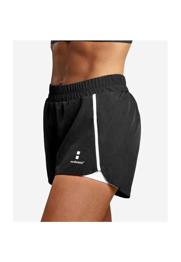 NORDICDOTS - Spodenki do Tenis/Padel Training. Kolor: czarny. Materiał: poliester, elastan. Długość: krótkie. Sport: tenis