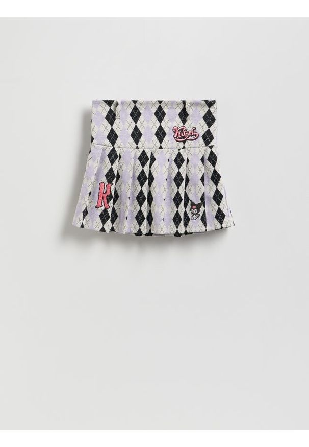 Reserved - Dzianinowa spódnica Kuromi - wielobarwny. Materiał: dzianina