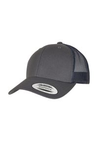 CLASSIC - Dwukolorowa Czapka Trucker Retro. Kolor: wielokolorowy, szary, niebieski, brązowy. Styl: retro