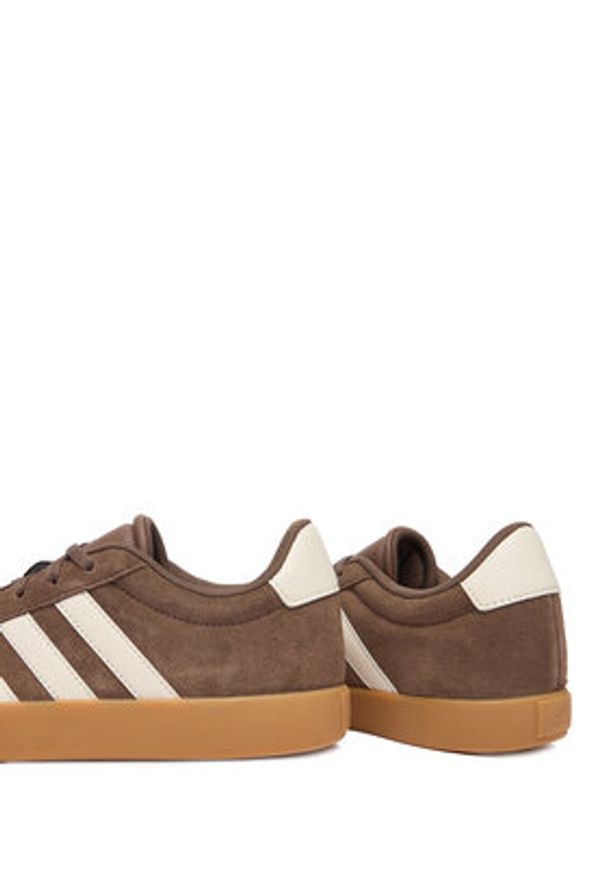 Adidas - adidas Sneakersy Vl Court 3.0 KJ1801 Brązowy. Kolor: brązowy. Materiał: skóra, zamsz