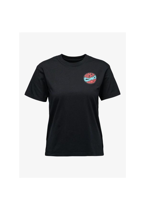Koszulka bawełniana damska Black Diamond Rope Badge SS Tee. Kolor: czarny. Materiał: bawełna