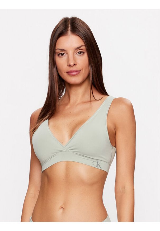 Calvin Klein Underwear Biustonosz top 000QF7111E Zielony. Kolor: zielony. Materiał: bawełna