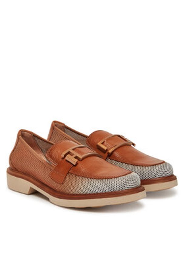Hispanitas Loafersy BHV254072 Brązowy. Kolor: brązowy. Materiał: materiał