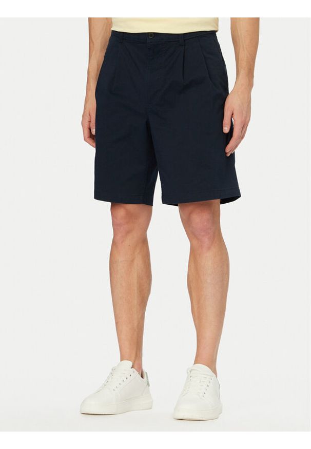 Calvin Klein Jeans Szorty materiałowe LV04RF612G Granatowy Regular Fit. Kolor: niebieski. Materiał: bawełna