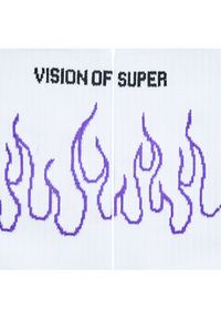 Vision Of Super Skarpety wysokie unisex VSA00168CZ Biały. Kolor: biały. Materiał: materiał