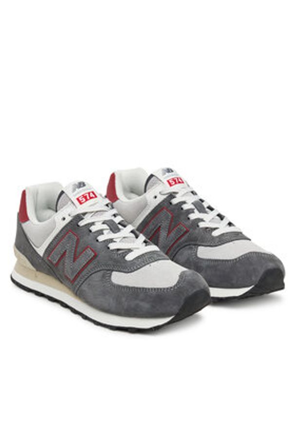 New Balance Sneakersy U574QGY Szary. Kolor: szary. Materiał: zamsz, skóra. Model: New Balance 574