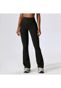 Intica - Spodnie treningowe z elastycznego materiału z wysokim stanem Oksun. Stan: podwyższony. Kolor: czarny. Materiał: materiał. Sport: fitness