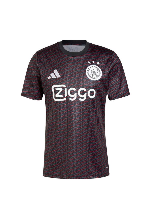 Adidas - Koszulka Ajax Amsterdam Pre-Match. Kolor: czarny. Materiał: materiał