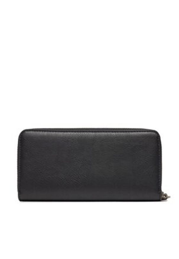 Calvin Klein Duży Portfel Damski Ultralight Zip Around W/Wristlet K60K611498 Czarny. Kolor: czarny. Materiał: skóra