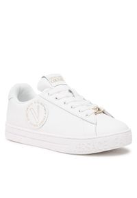 Versace Jeans Couture Sneakersy 74VA3SK3 Biały. Kolor: biały. Materiał: skóra