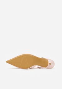 Born2be - Różowe Sandały na Szpilce z Cyrkoniową Klamrą Elinvyra. Okazja: na co dzień. Zapięcie: klamry. Kolor: różowy. Materiał: jeans. Obcas: na szpilce. Styl: casual #7