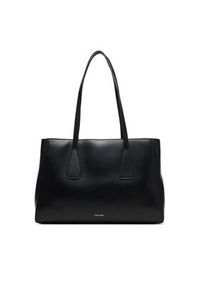 Calvin Klein Torebka Ck Medium Work Tote LV04F3442G Czarny. Kolor: czarny. Materiał: skórzane #5