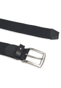 TOMMY HILFIGER - Tommy Hilfiger Pasek Męski Denton Elastic AM0AM10662 Granatowy. Kolor: niebieski. Materiał: materiał