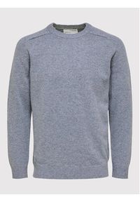 Selected Homme Sweter New Coban 16079780 Szary Regular Fit. Kolor: szary. Materiał: wełna #3