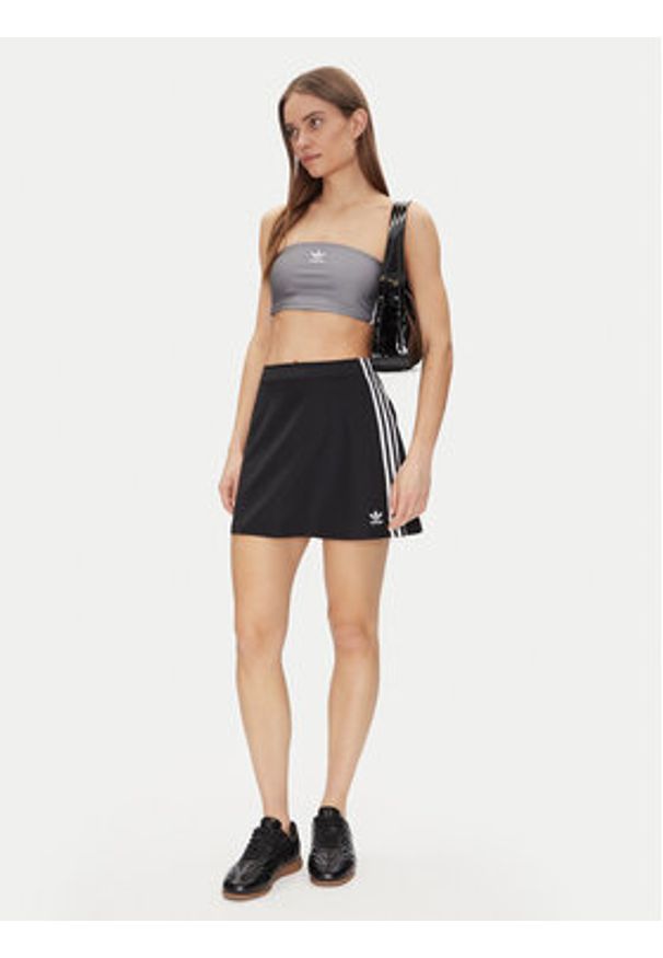 Adidas - adidas Top 3-Stripes JD3385 Szary Slim Fit. Kolor: szary. Materiał: syntetyk