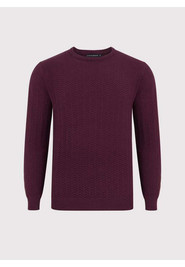 Pako Lorente - PAKO LORENTE – Męski sweter w kolorze burgundowym. Kolor: czerwony. Materiał: bawełna. Sezon: jesień