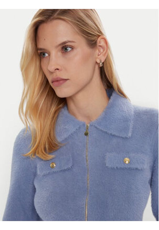 Morgan Kardigan 232-MDOMI Niebieski Regular Fit. Kolor: niebieski. Materiał: syntetyk