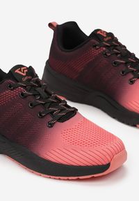 Born2be - Czerwono-Czarne Buty Sportowe Ocearien. Nosek buta: okrągły. Kolor: czerwony. Materiał: materiał. Szerokość cholewki: normalna. Wzór: aplikacja. Obcas: na płaskiej podeszwie #3
