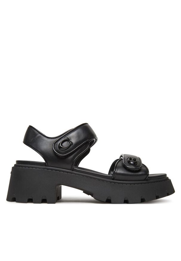 Coach Sandały Brynn CAR57 Czarny. Kolor: czarny. Materiał: skóra