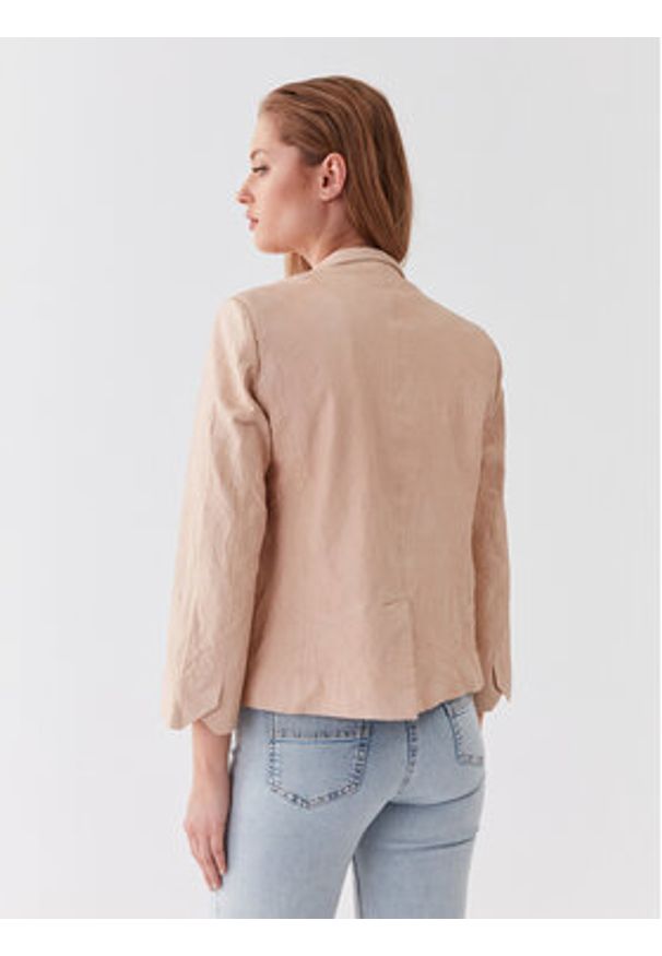 Zadig&Voltaire Kurtka skórzana Verys Cuir Froisse RWBL00002 Beżowy Regular Fit. Kolor: beżowy. Materiał: skóra