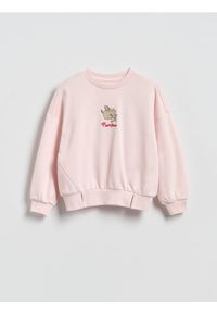 Reserved - Bluza z aplikacją Pusheen - pastelowy róż. Kolor: różowy. Materiał: dzianina, bawełna. Wzór: aplikacja #1