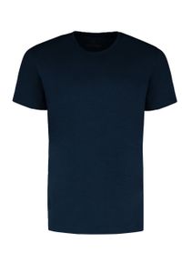 Volcano - Gładka koszulka z TM-MODE. Kolor: niebieski. Materiał: bawełna, materiał. Długość rękawa: krótki rękaw. Długość: krótkie. Wzór: gładki. Styl: klasyczny #1