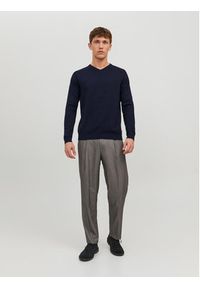 Jack & Jones - Jack&Jones Sweter 12137194 Granatowy Regular Fit. Kolor: niebieski. Materiał: bawełna #4