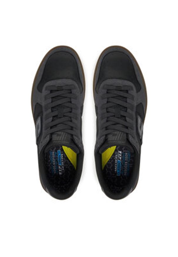 skechers - Skechers Sneakersy New Wave Cup-Calven 210961/BKGY Czarny. Kolor: czarny. Materiał: skóra
