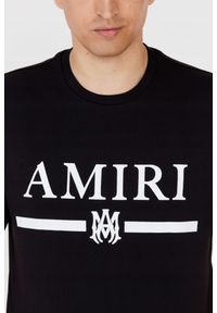 Amiri - AMIRI T-shirt męski czarny z podkreślonym logo. Kolor: czarny #4