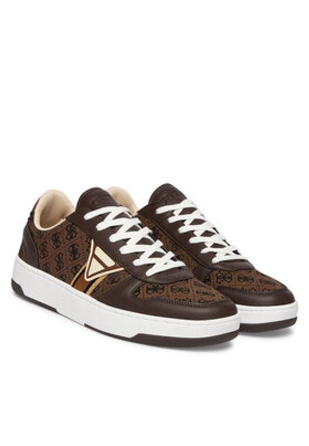 Guess Sneakersy FMPVIN FAL12 Brązowy. Kolor: brązowy. Materiał: materiał