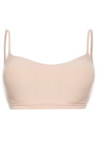 Chantelle Biustonosz top Soft Stretch C16A20 Beżowy. Kolor: beżowy. Materiał: syntetyk