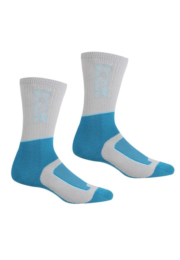 Regatta - Lady Samaris 2Season damskie skarpety. Kolor: szary, niebieski, wielokolorowy. Sport: turystyka piesza