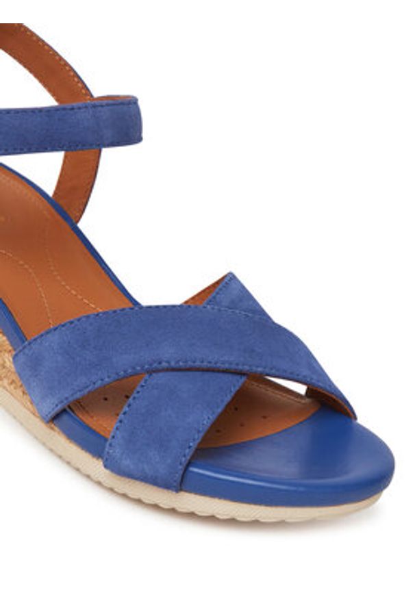 Geox Espadryle D Ischia Corda D55HHB 00020 C4028 Niebieski. Kolor: niebieski. Materiał: zamsz, skóra