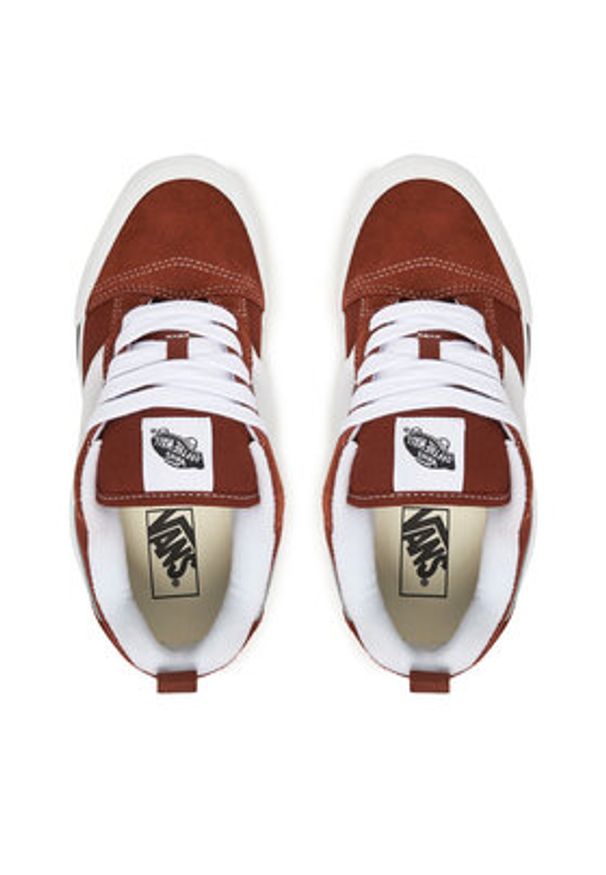 Vans Tenisówki Knu Skool VN000D22FSB1 Bordowy. Kolor: czerwony. Materiał: skóra, zamsz